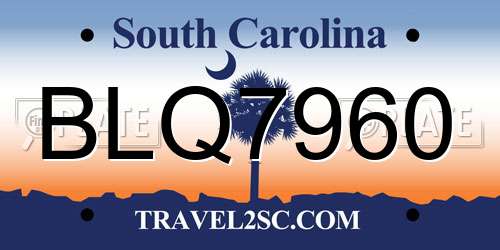 BLQ7960 South Carolina License Plate