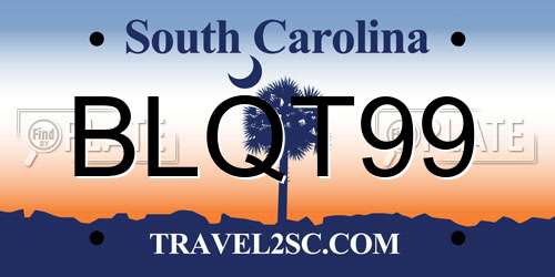 BLQT99 South Carolina License Plate