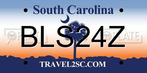 BLS24Z South Carolina License Plate