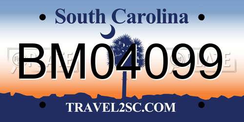 BM04099 South Carolina License Plate
