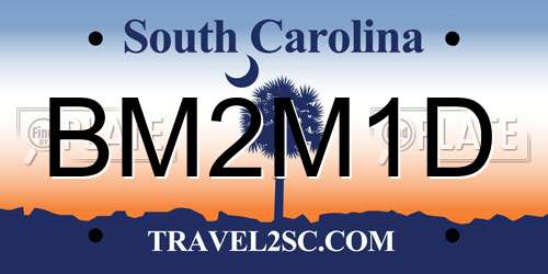 BM2M1D South Carolina License Plate