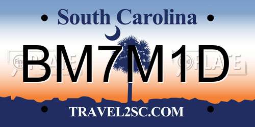 BM7M1D South Carolina License Plate