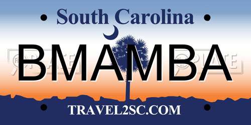 BMAMBA South Carolina License Plate