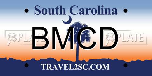 BMCD South Carolina License Plate