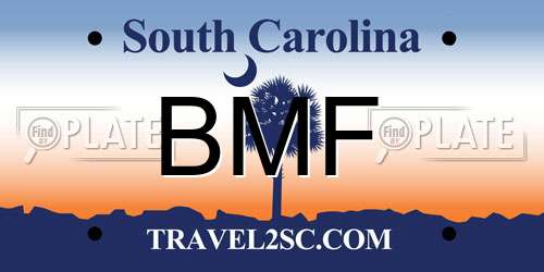 BMF South Carolina License Plate