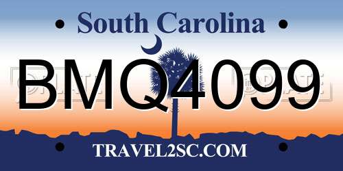 BMQ4099 South Carolina License Plate