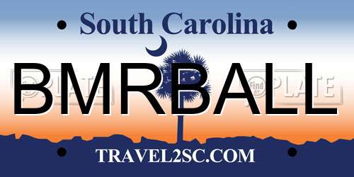 BMRBALL South Carolina License Plate