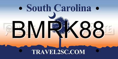 BMRK88 South Carolina License Plate