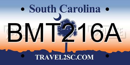 BMT216A South Carolina License Plate