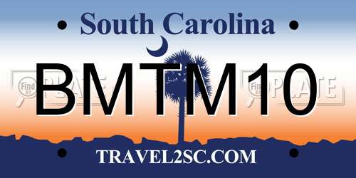 BMTM10 South Carolina License Plate