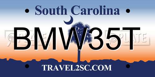 BMW35T South Carolina License Plate