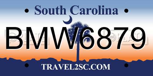BMW6879 South Carolina License Plate