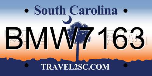 BMW7163 South Carolina License Plate