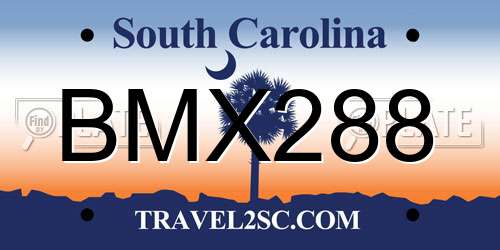 BMX288 South Carolina License Plate