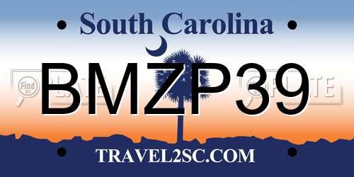 BMZP39 South Carolina License Plate