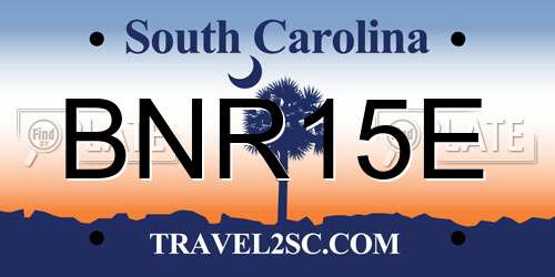 BNR15E South Carolina License Plate