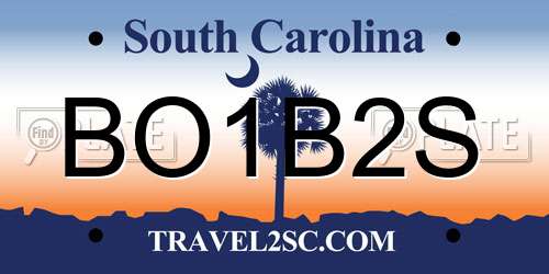 BO1B2S South Carolina License Plate