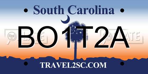 BO1T2A South Carolina License Plate