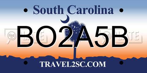 BO2A5B South Carolina License Plate