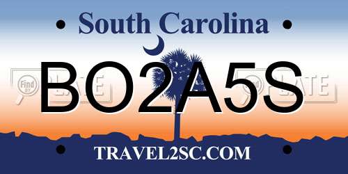 BO2A5S South Carolina License Plate