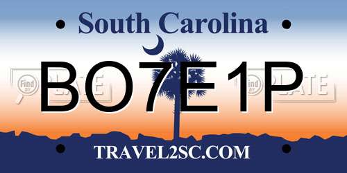 BO7E1P South Carolina License Plate
