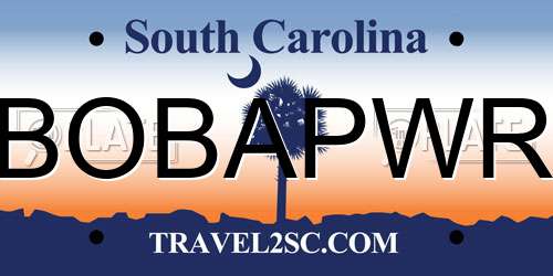 BOBAPWR South Carolina License Plate