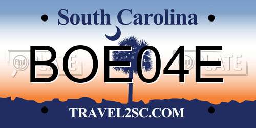 BOE04E South Carolina License Plate