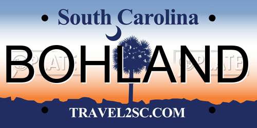 BOHLAND South Carolina License Plate