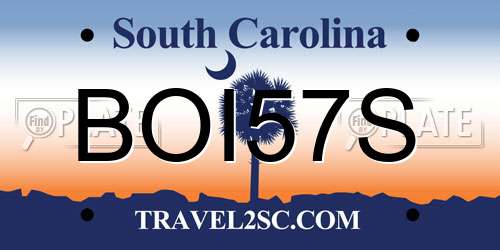 BOI57S South Carolina License Plate