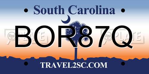 BOR87Q South Carolina License Plate