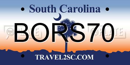 BORS70 South Carolina License Plate
