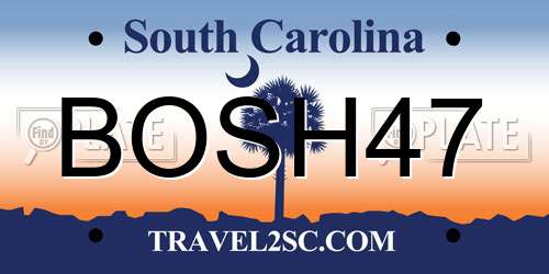 BOSH47 South Carolina License Plate