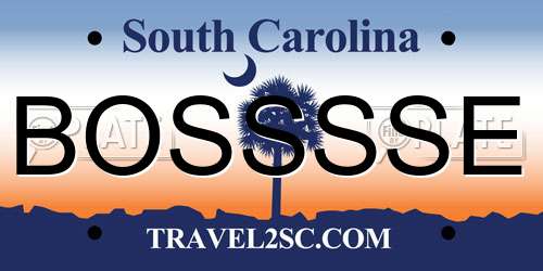 BOSSSSE South Carolina License Plate