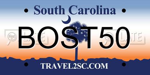 BOST50 South Carolina License Plate