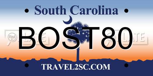 BOST80 South Carolina License Plate