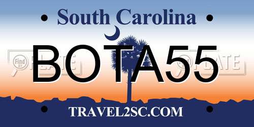 BOTA55 South Carolina License Plate