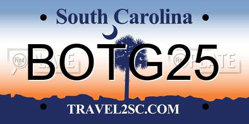 BOTG25 South Carolina License Plate