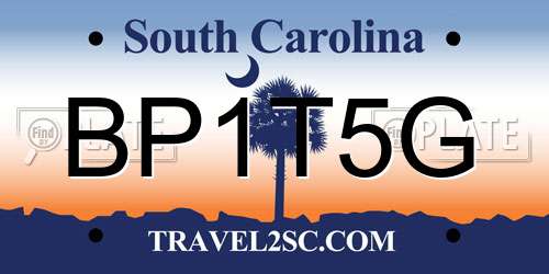BP1T5G South Carolina License Plate