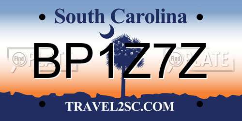 BP1Z7Z South Carolina License Plate