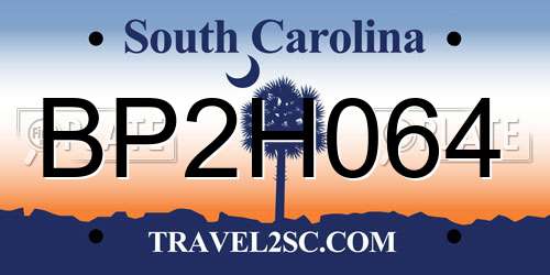 BP2H064 South Carolina License Plate
