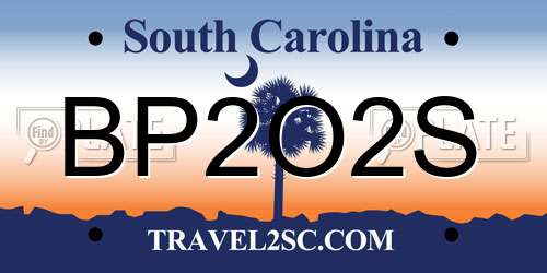 BP2O2S South Carolina License Plate