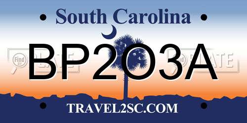 BP2O3A South Carolina License Plate