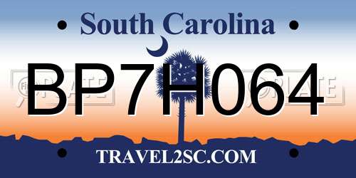 BP7H064 South Carolina License Plate