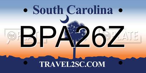 BPA26Z South Carolina License Plate