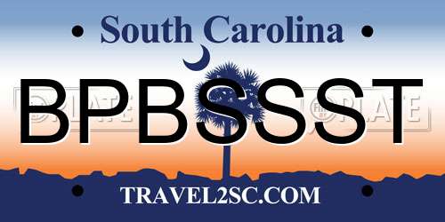 BPBSSST South Carolina License Plate