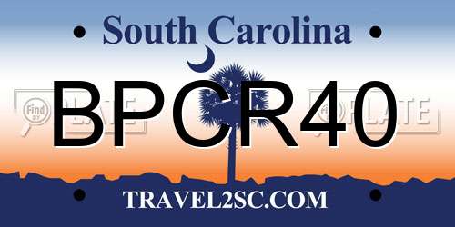 BPCR40 South Carolina License Plate