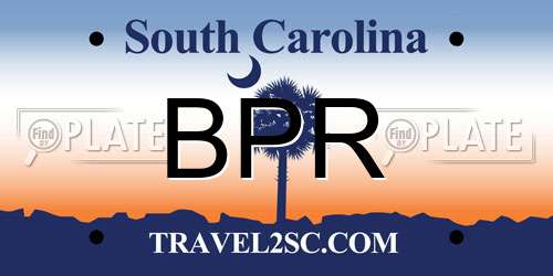 BPR South Carolina License Plate