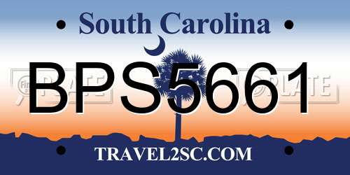 BPS5661 South Carolina License Plate