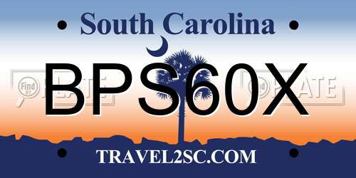 BPS60X South Carolina License Plate