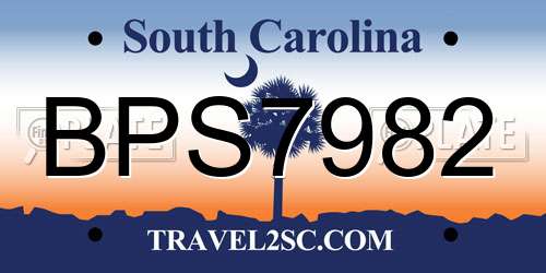BPS7982 South Carolina License Plate